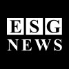 Black background with white ESG News text.