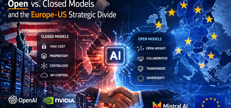 The global AI landscape is splitting between open-weight European models and capital-intensive proprietary U.S. systems — shaping the future of technological sovereignty and economic power.