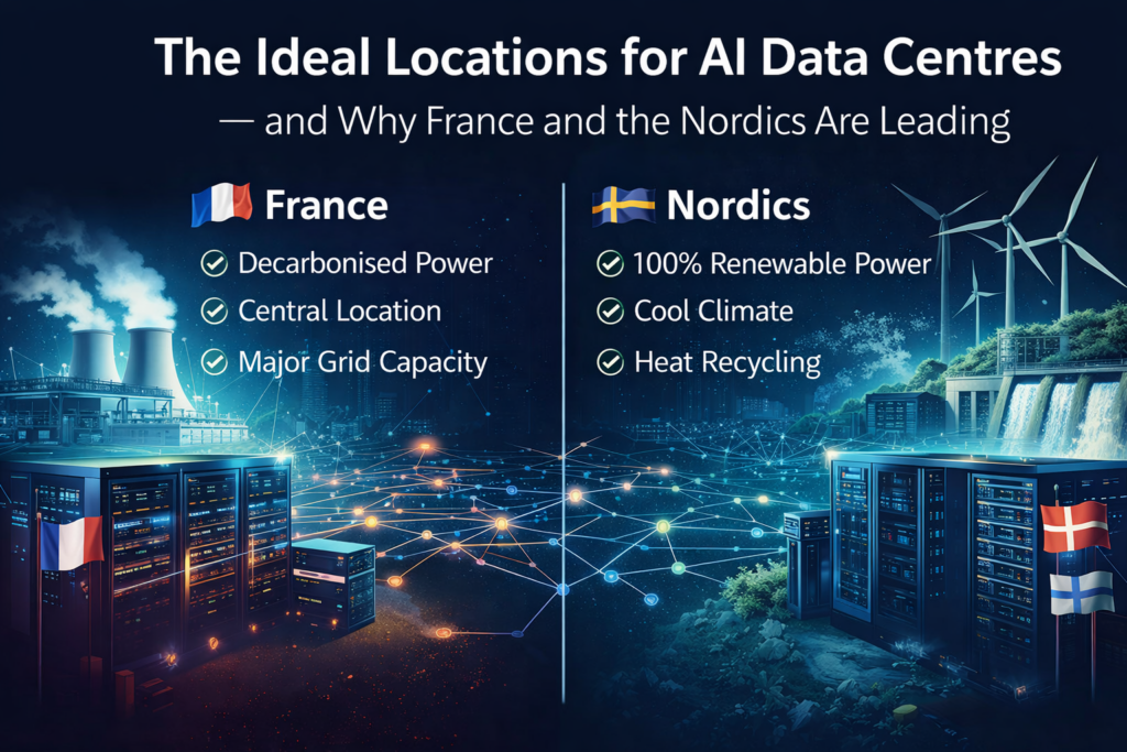 The Ideal Locations for AI Data Centres — and Why France and the Nordics Are Leading