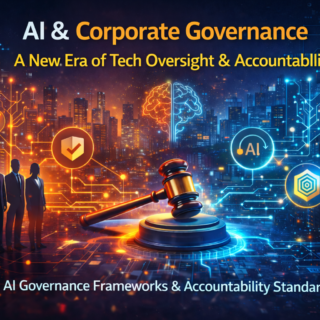 Illustration showing the strategic AI divide between the European Union and the United States, highlighting AI governance, data centers, infrastructure, and digital policy differences.