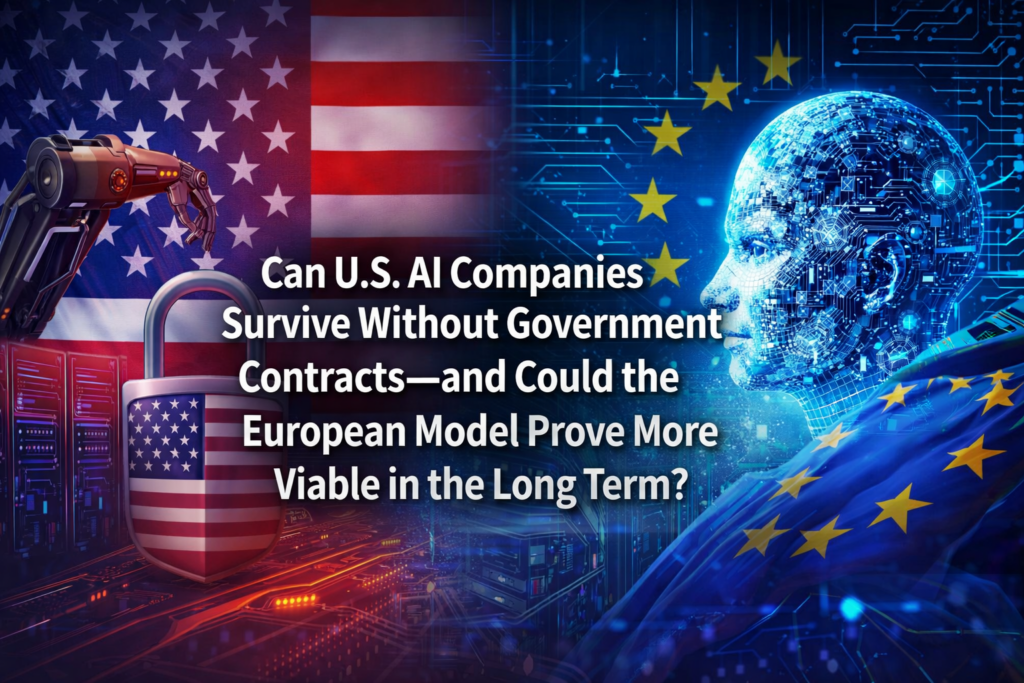Can U.S. AI Companies Survive Without Government Contracts—and Could the European Model Prove More Viable in the Long Term?